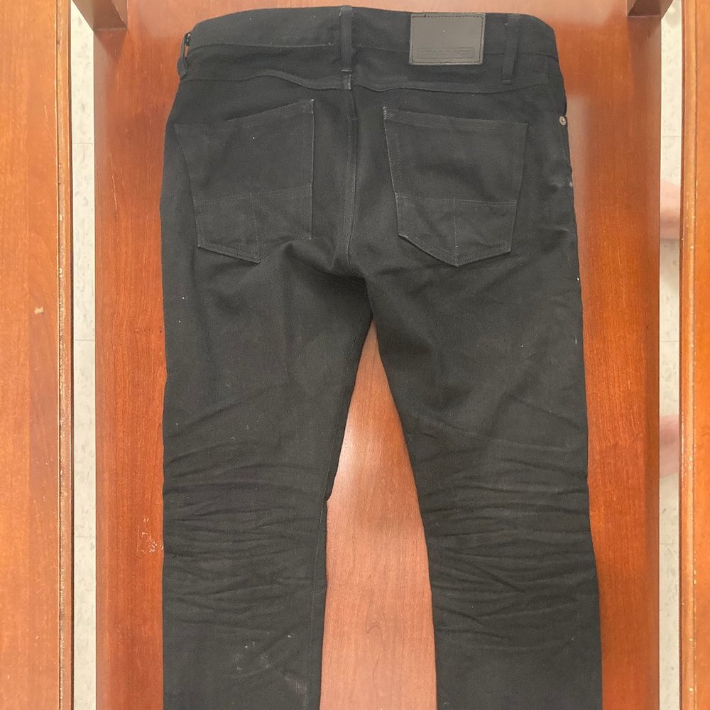 Tellason Size 30x30 Slim Taper Black Selvedge Jeans - Picture 5 of 6